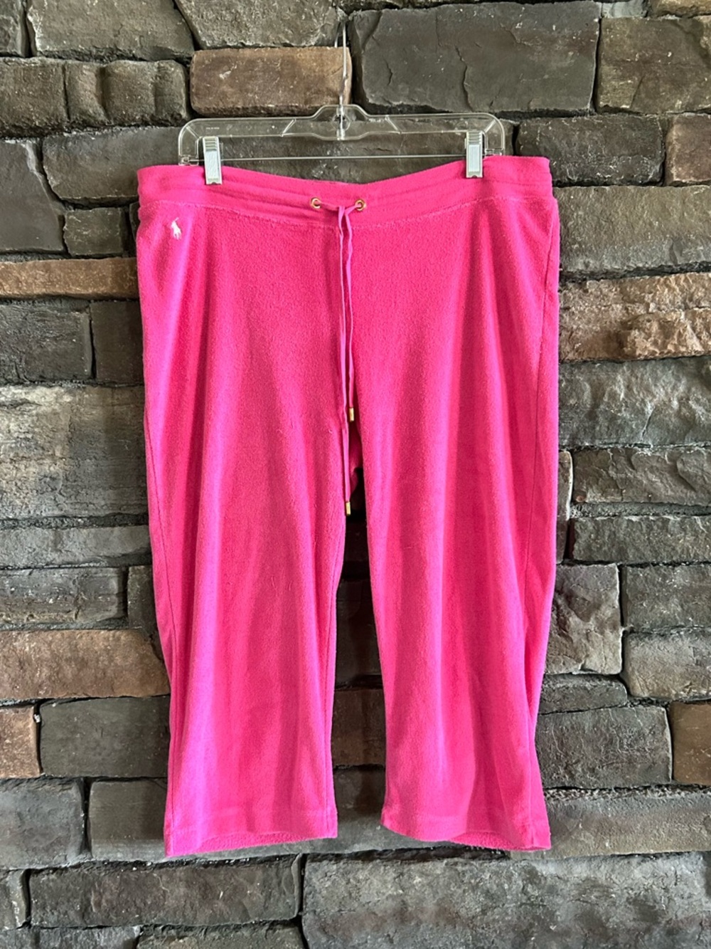 Polo Ralph Lauren Vintage Y2K Barbiecore Preppy Hot Pink Capri Pants - Size L